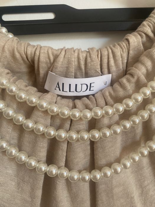 Премиум ленен топ Allude с перлена яка, 100% лен  размер М