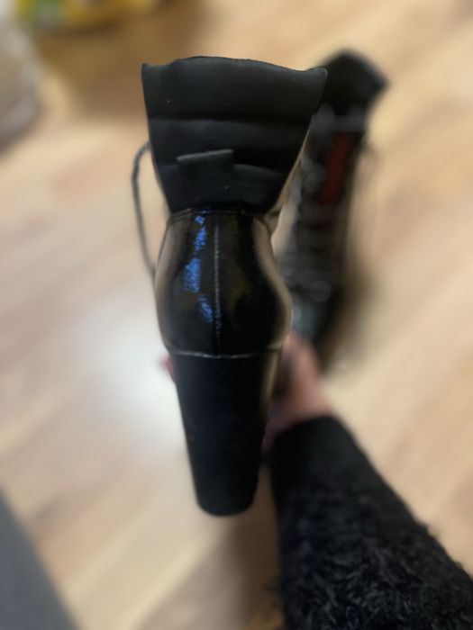 Кожени обувки на ток Calvin Klein Jeans