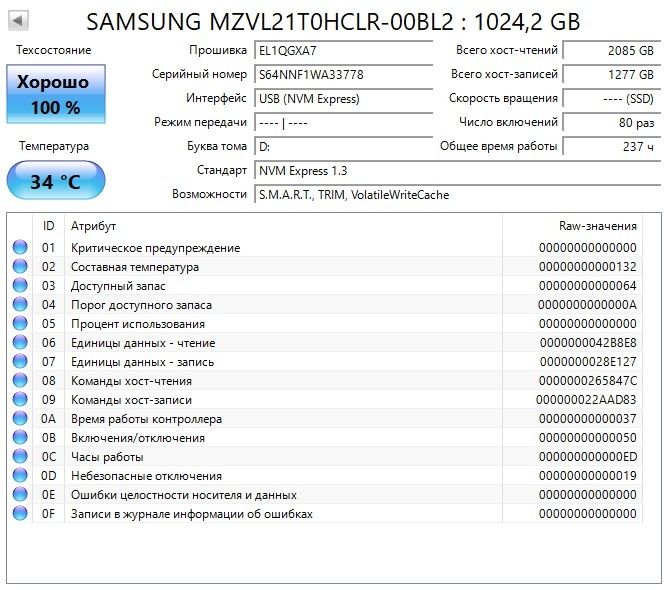 Ssd Samsung 1tb m2