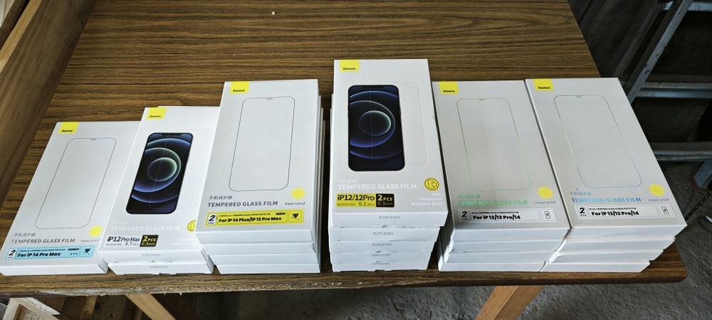 Стъклени протектори Baseus за iPhone- разл. модели-Temp. Glass Film