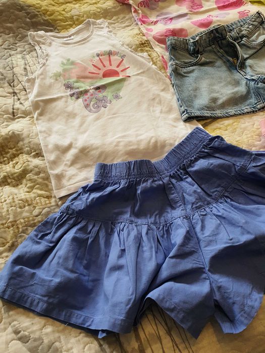 Летни дрешки за момиченце 122-128 размер, запазении, без забележки