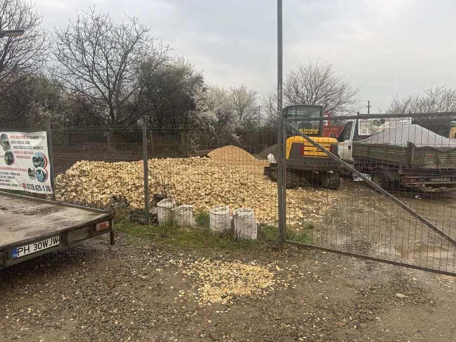 Nisip,pietris,pamant,piatra decorativa,calcar,balast,marmura concasata