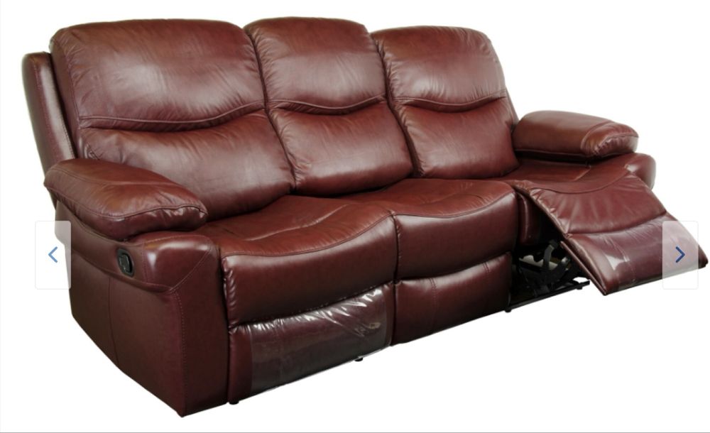 Canapea piele cu 2 reclinere, KRING, noua