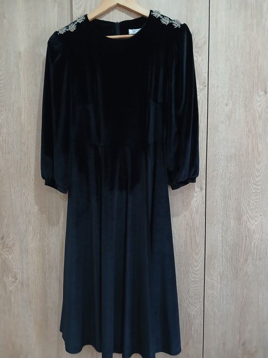 Rochie catifea neagra, 36, Dy Fashion