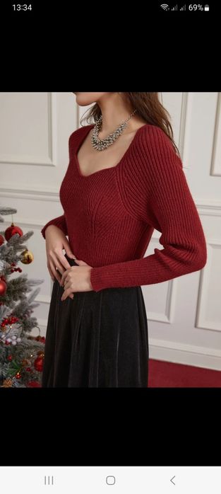 Вязанный пуловер