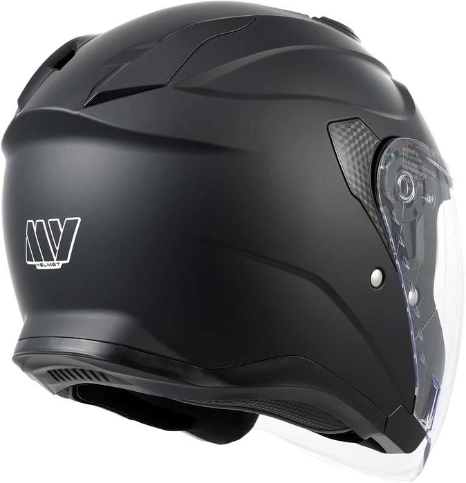 MY-835 джет каска с визьор, ECE 22.06, матово черна, M N5