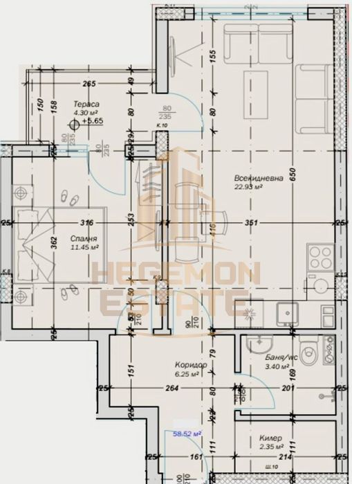 2-стаен в Варна-Кайсиева градина