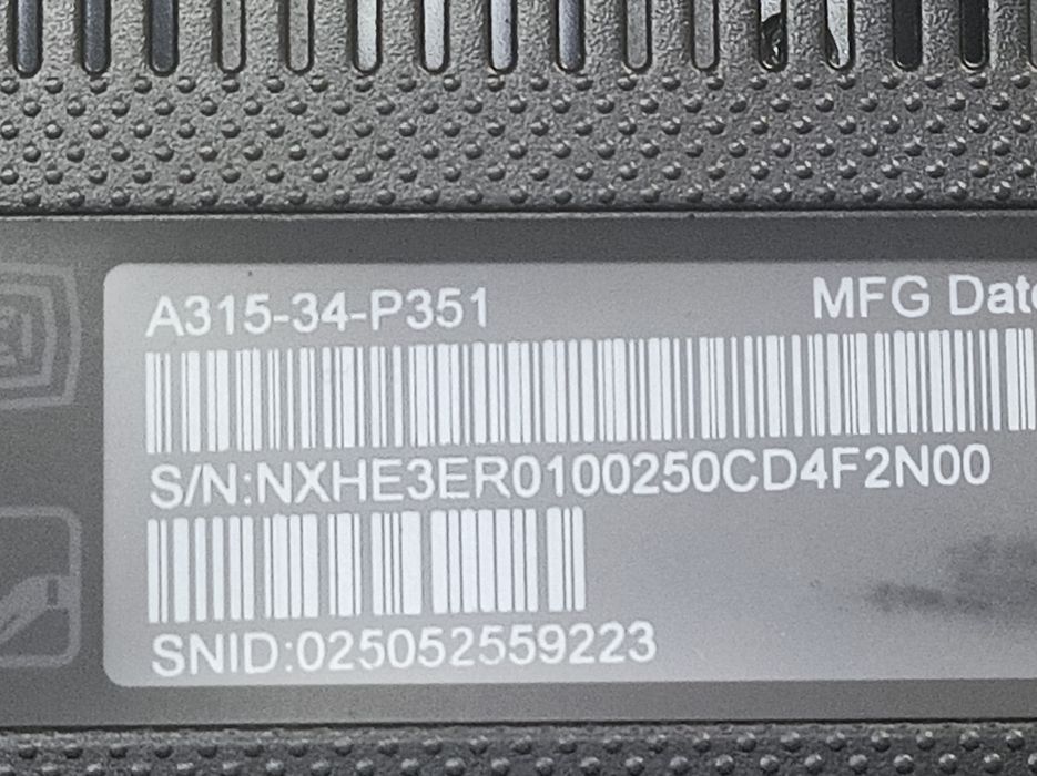 Корпус ноутбука Acer Aspire 3