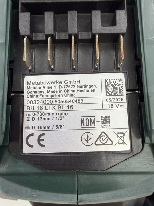 Metabo BH 18 LTX BL 16 Brushless 18V SDS Plus 2 Acumulatori Încărcător Valiză Nou