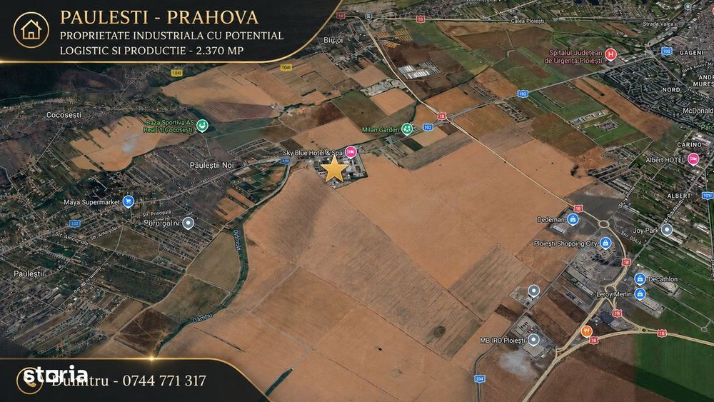 PAULESTI - Prahova, Proprietate industriala - 2.370 mp