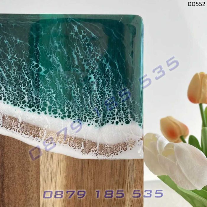 Кухненска дъска епоксидна смола Морски залив акациево дърво море