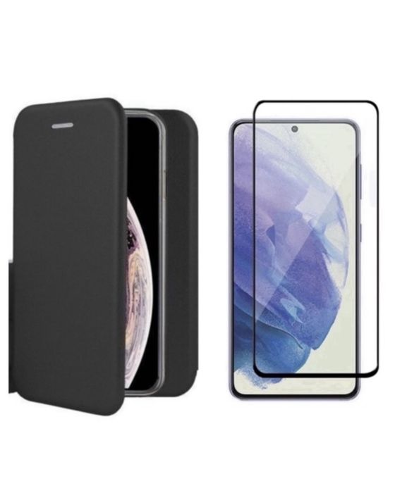 Samsung A15/A25/A35/A55/A56 Pack Husa Flip Case + Folie Sticla Curbata