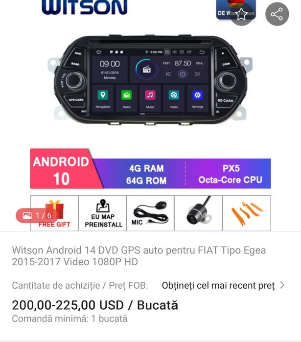 Navigatie multimedia fiat tipo produs nou