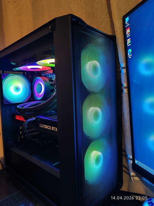 Геймърски Ryzen 7 5800X3D,RTX 4070 Super 12GB,RAM 32GB DDR4,SSD 1TB