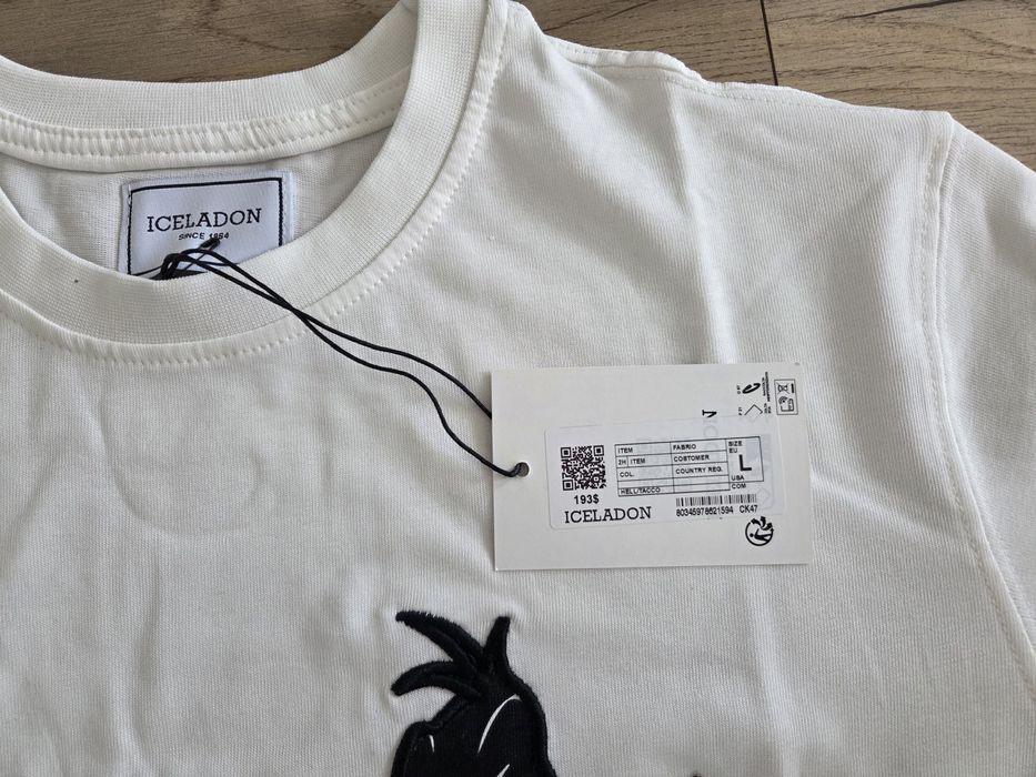 Tricou alb Iceladon