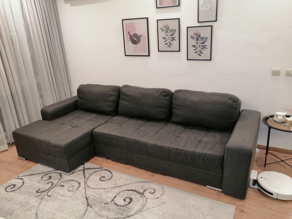 Ъглов  диван с лежанка