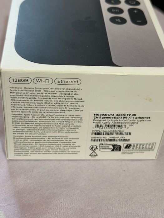 Apple tv + telecomanda + cablu hdmi