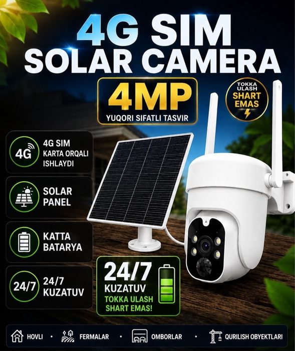 4G SIM SOLAR CAMERA 4MP kamera camera