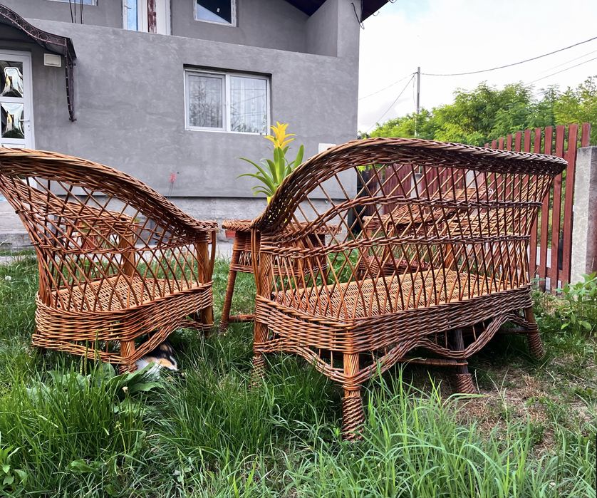 Set mobilier pentru terasa/ gradina din rachita.
