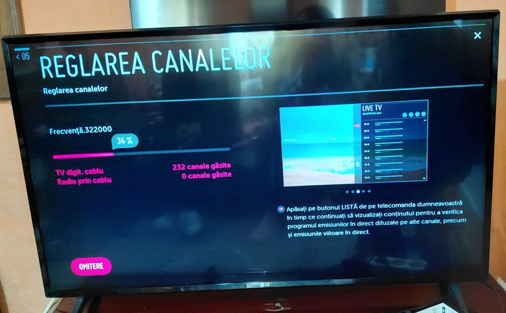 Tv LG , 109 cm jn stare foarte buna