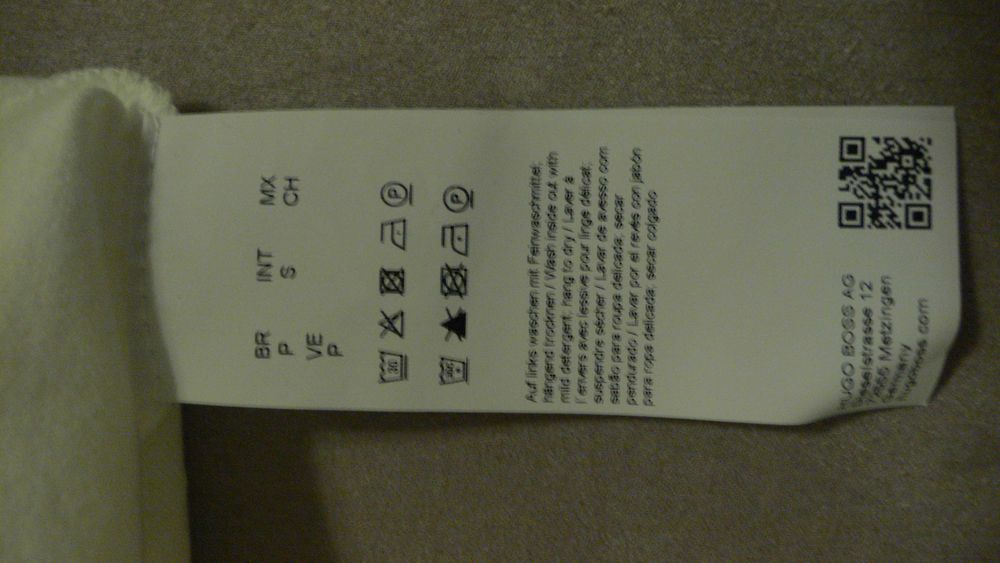 НОВ: BOSS поло фланелка д.ръкав.S(46).Бял.Други: ArmaniJeans;FredPerry