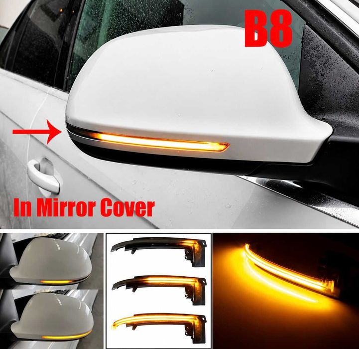 Semnalizare dinamică semnal oglindă stanga dreapta AUDI A3 A4 A5 A6 A8 B8 S6 S3 S4 S5 RS4 RS5 Q3 SQ3