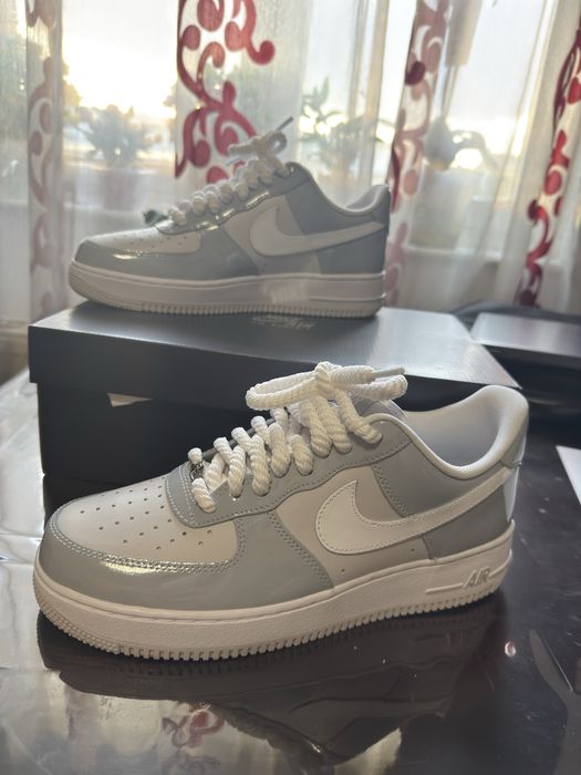 Air Force 1'07 Iv8 Wolf grey/White-vast grey with rope laces