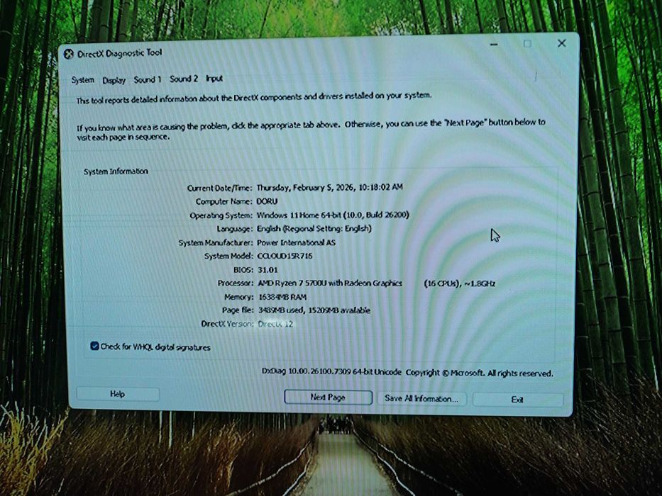 Laptop Cepter Cloud CCLOUD15R716 15,6" AMD Ryzen 7 5700U Display spart