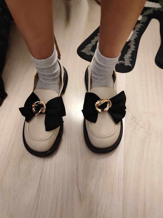 Туфли . Балетки кожаные