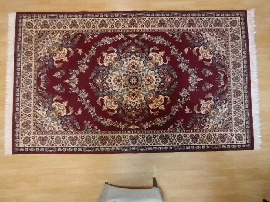 Covor persan din lana, clasic,  grena nou, nefolosit