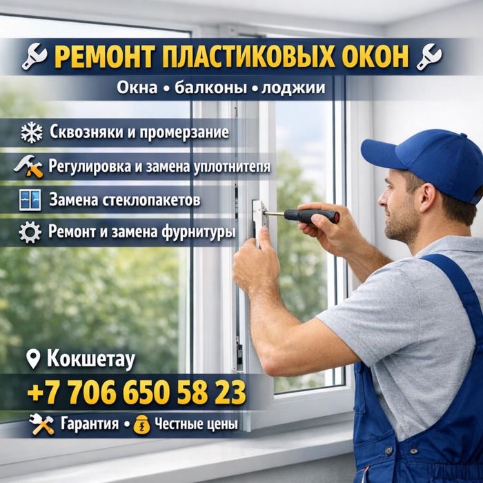 РЕМОНТ и ОБСЛУЖИВАНИЕ пластиковых окон и дверей