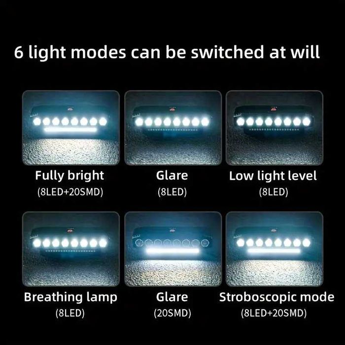 Многофункциональный фонарь для вело, с вынос. кнопкой и сигналом-новое