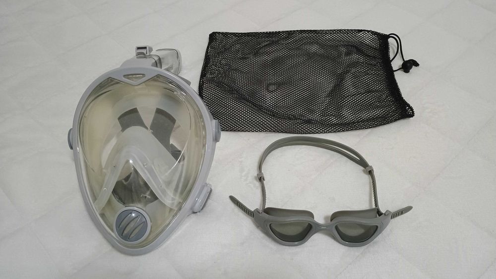 НОВИ! Маска с шнорхел за гмуркане + очила CRANE,  размер L/XL