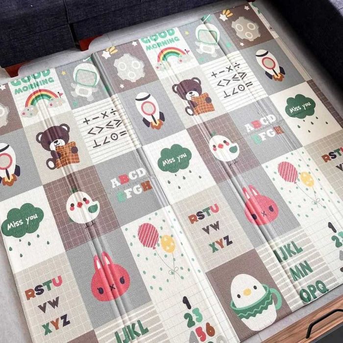 двулицево килимче с чанта 200х180 1см