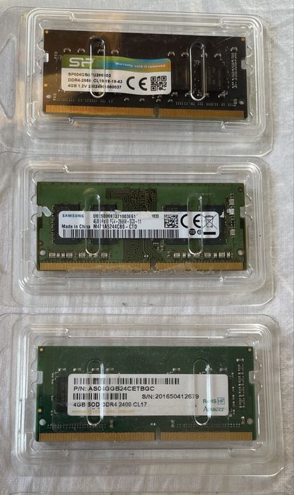 Ram Памет DDR4 4GB, DDR3 4GB