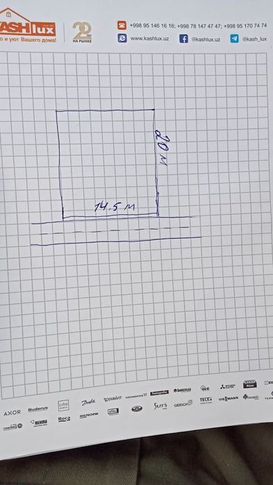 Yer sotiladi srochniy, razmer 14.5x20 metr  narxi sotigi 13000$dan