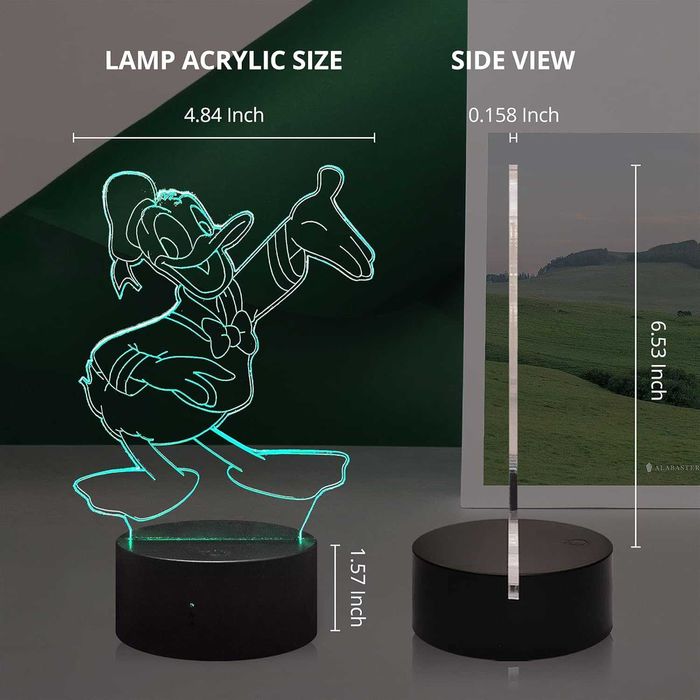 Donald Duck 3D лампи с две плаки