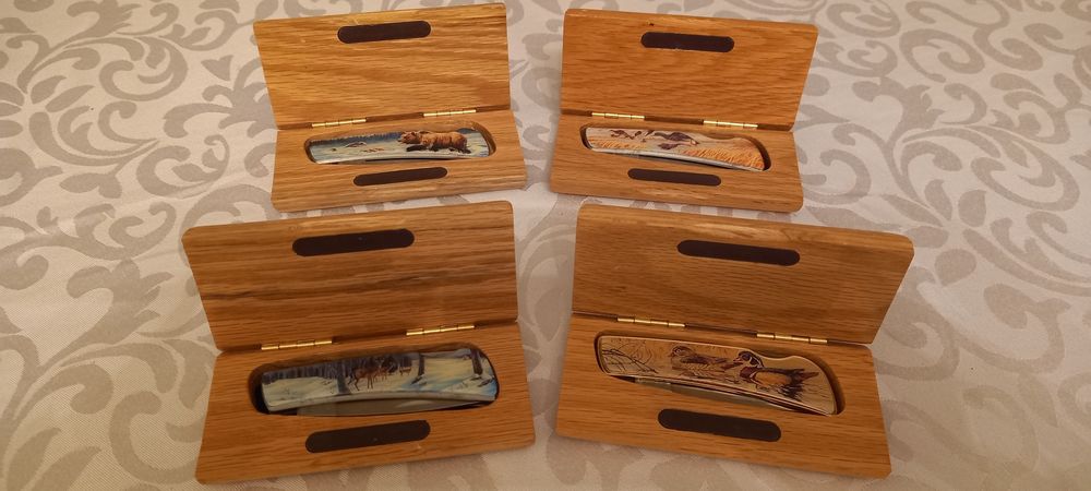 Сгъваеми ловни ножове MAGNUM с различни животни, специална кутия. Нож.