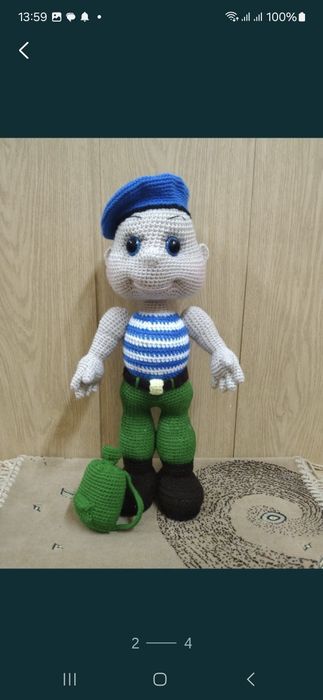 Солдатик. Вязаные игрушки.