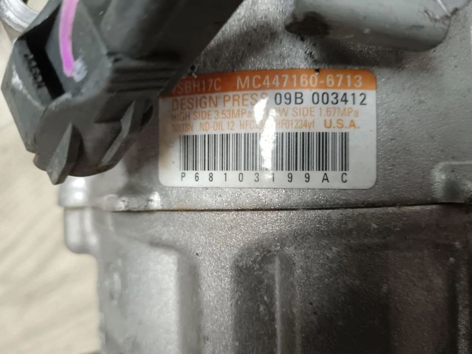 compresor ac jeep cherokee 2020 mc447160 6713, p68103199ac, 7sbh17c