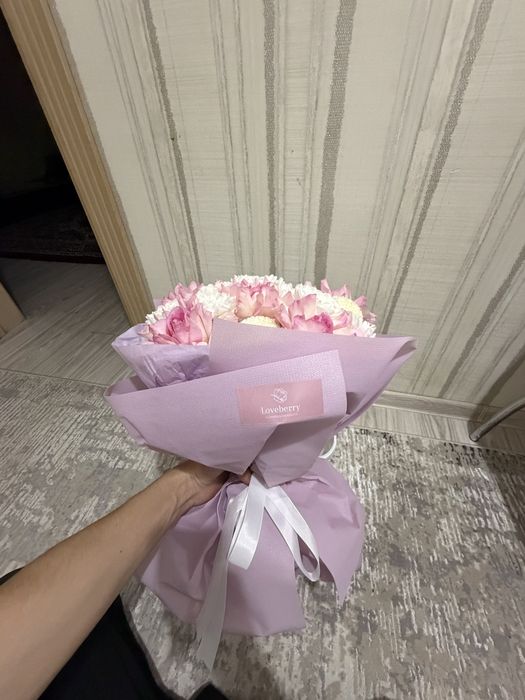 Букет цветок роза хрезентема