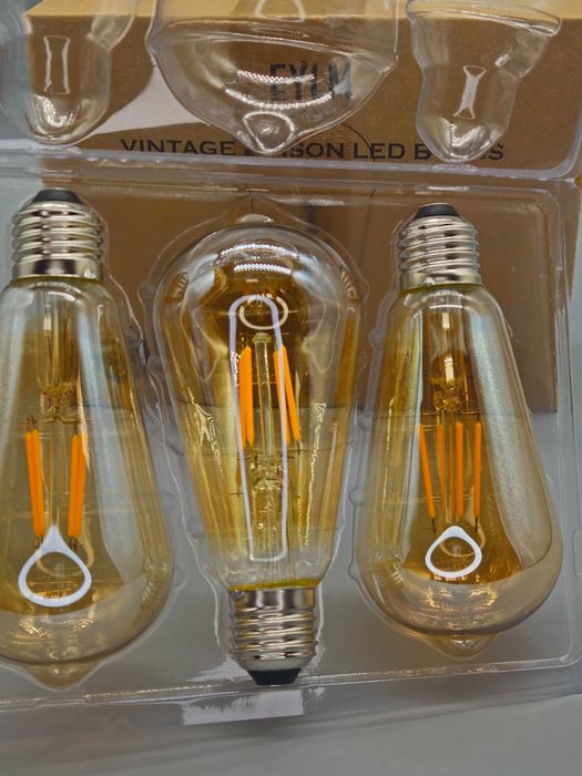 Топ цена! EYLM Vintage Edison LED крушки ST64 E27 4W 3 броя димируеми