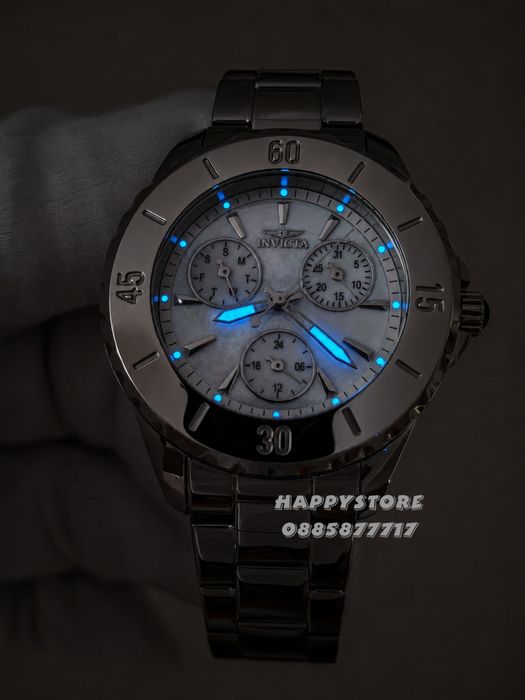 INVICTA Mother of pearl Silver white dial 38 mm, Инвикта нов дамски часовник
