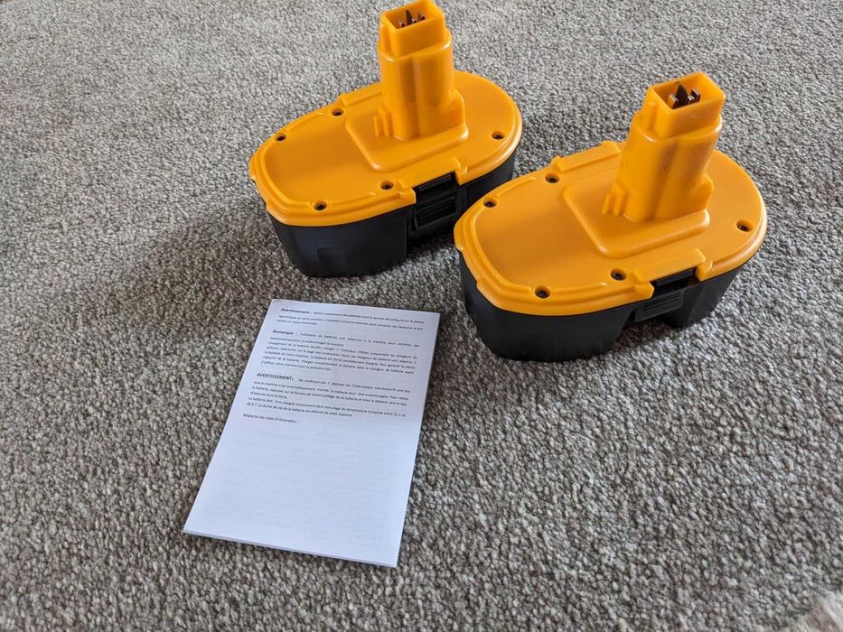 2 броя Ni-MH батерии 4000mAh, Dewalt 18V DC9096 DE9098 DE9503 DW9096