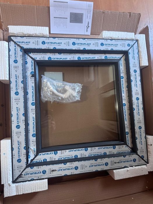 Fereastra baie termopan subsol vidaxl 60x60