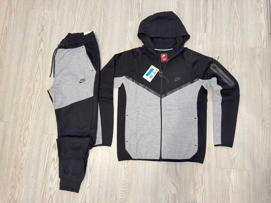 Trening Nike TECH Fleece Negru Gri 2024 - Set Complet Bumbac
