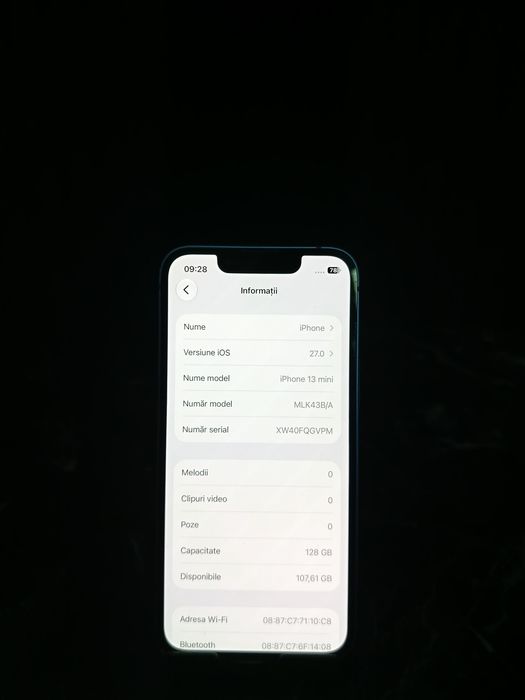 Noble Amanet - iPhone 13 Mini - 128Gb - Baterie 81% - Impecabil