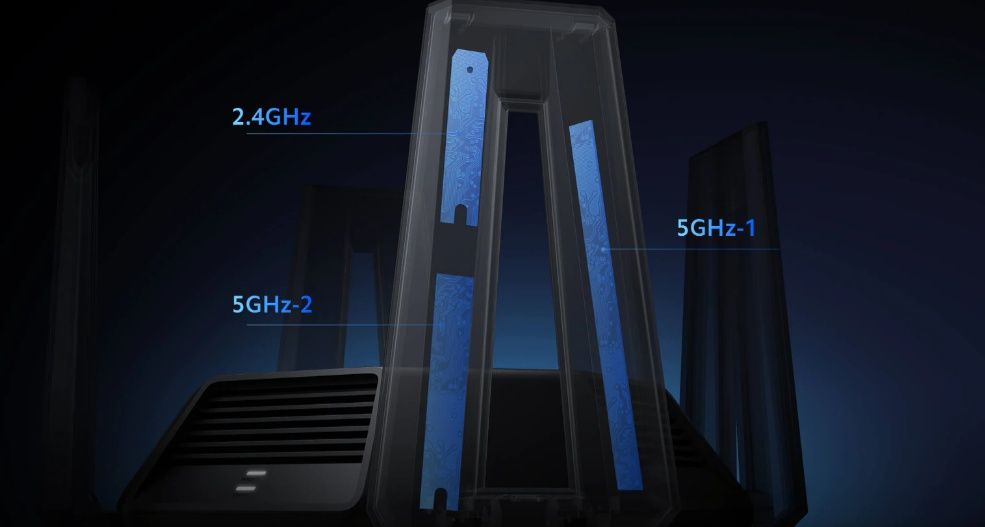 Рутер Xiaomi Mi AX9000, Gaming, Wireless, Трибандов, Wi-Fi 6, USB 3.0,