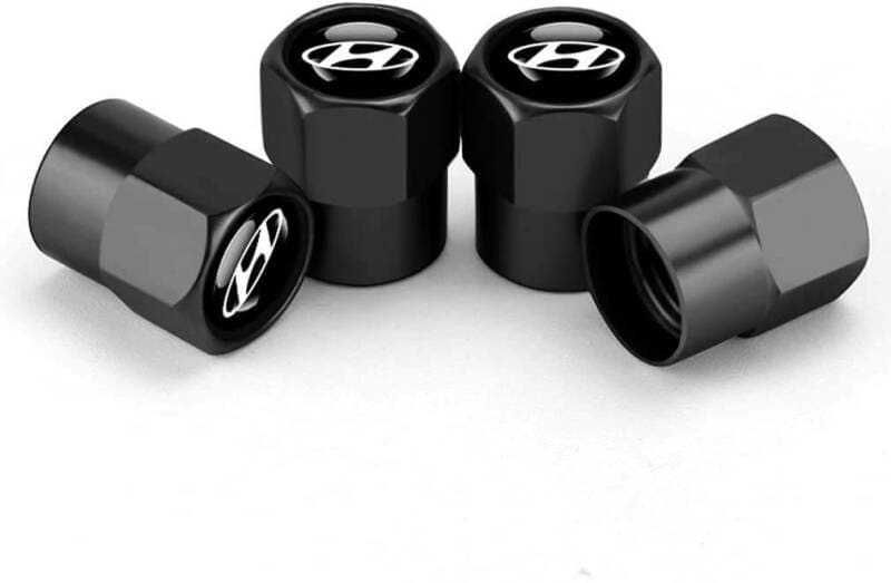 Set 4 capacele negre valva / ventil roata Hyundai