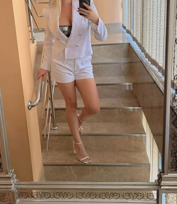 Set cu sacou si pantaloni scurti Zara